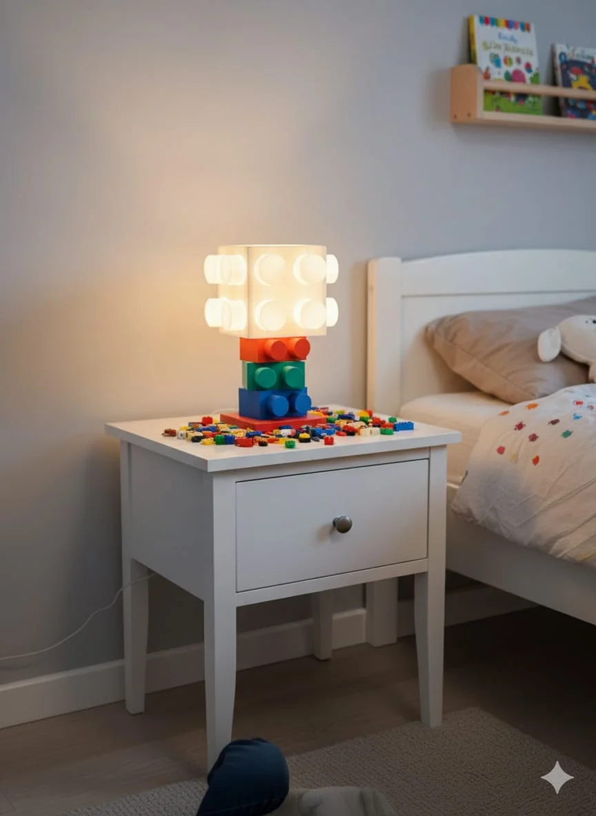 Lego Görünümlü Çocuk Odası Masa Lambası