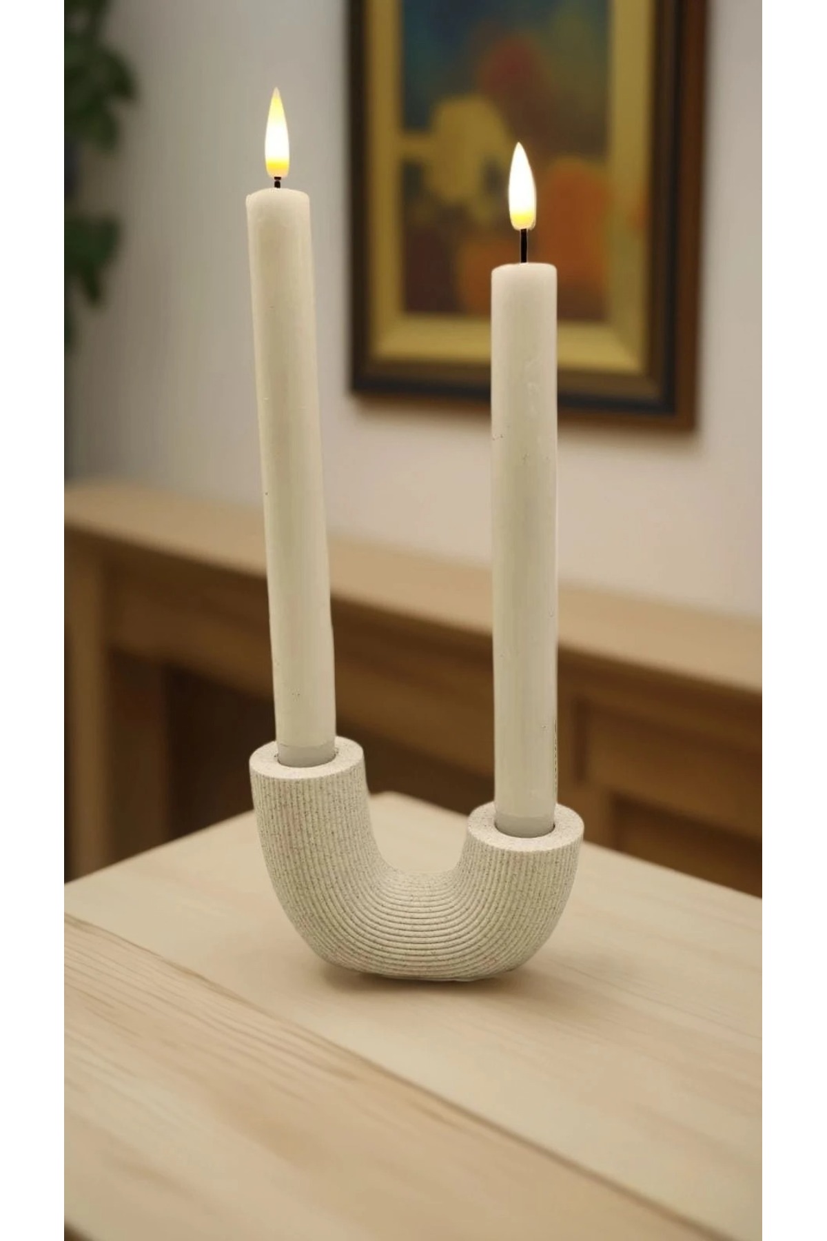 Mermer Desenli Şamdan – 3D Yazıcı ile Üretilmiş Minimalist ve Şık Tasarım