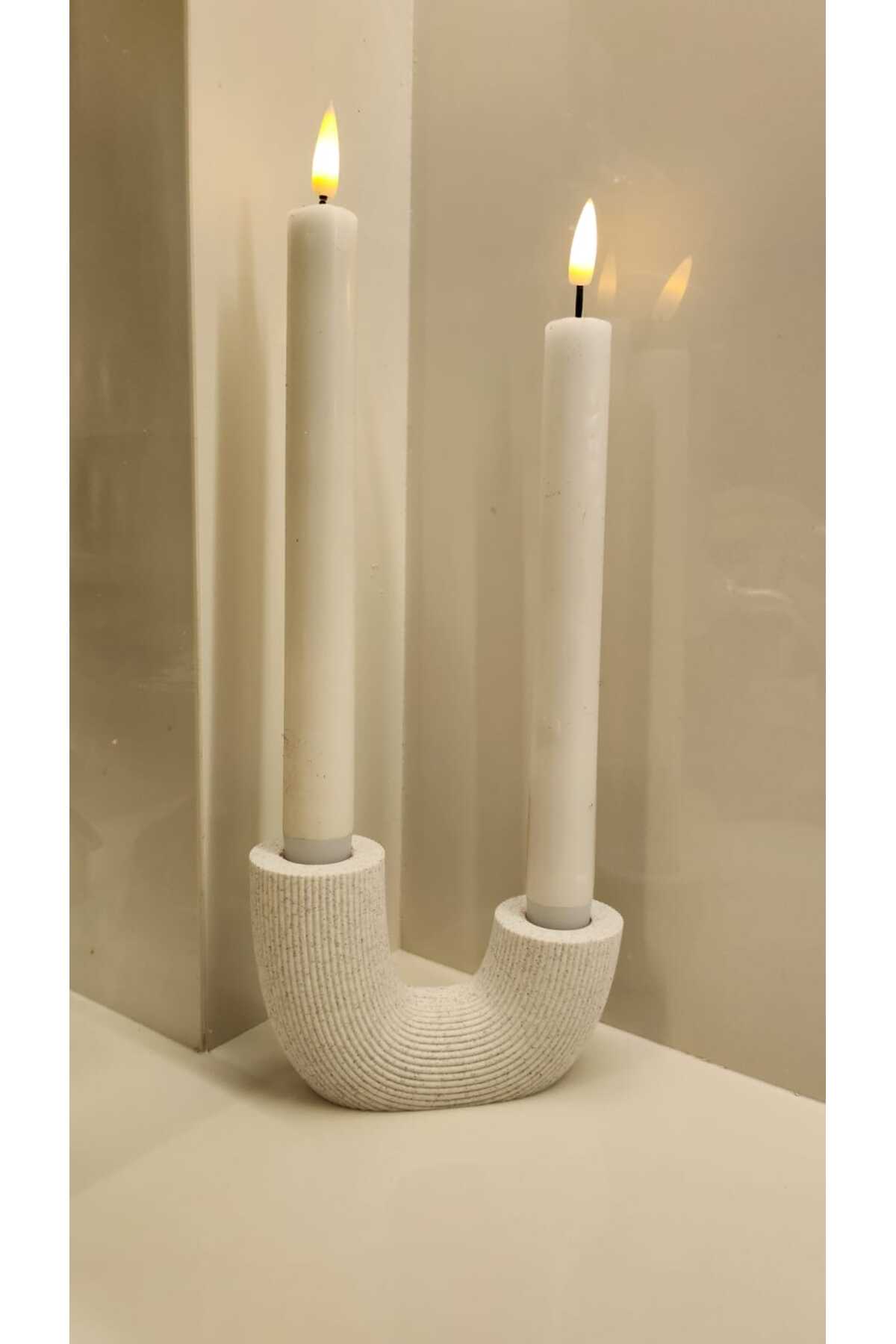 Mermer Desenli Şamdan – 3D Yazıcı ile Üretilmiş Minimalist ve Şık Tasarım