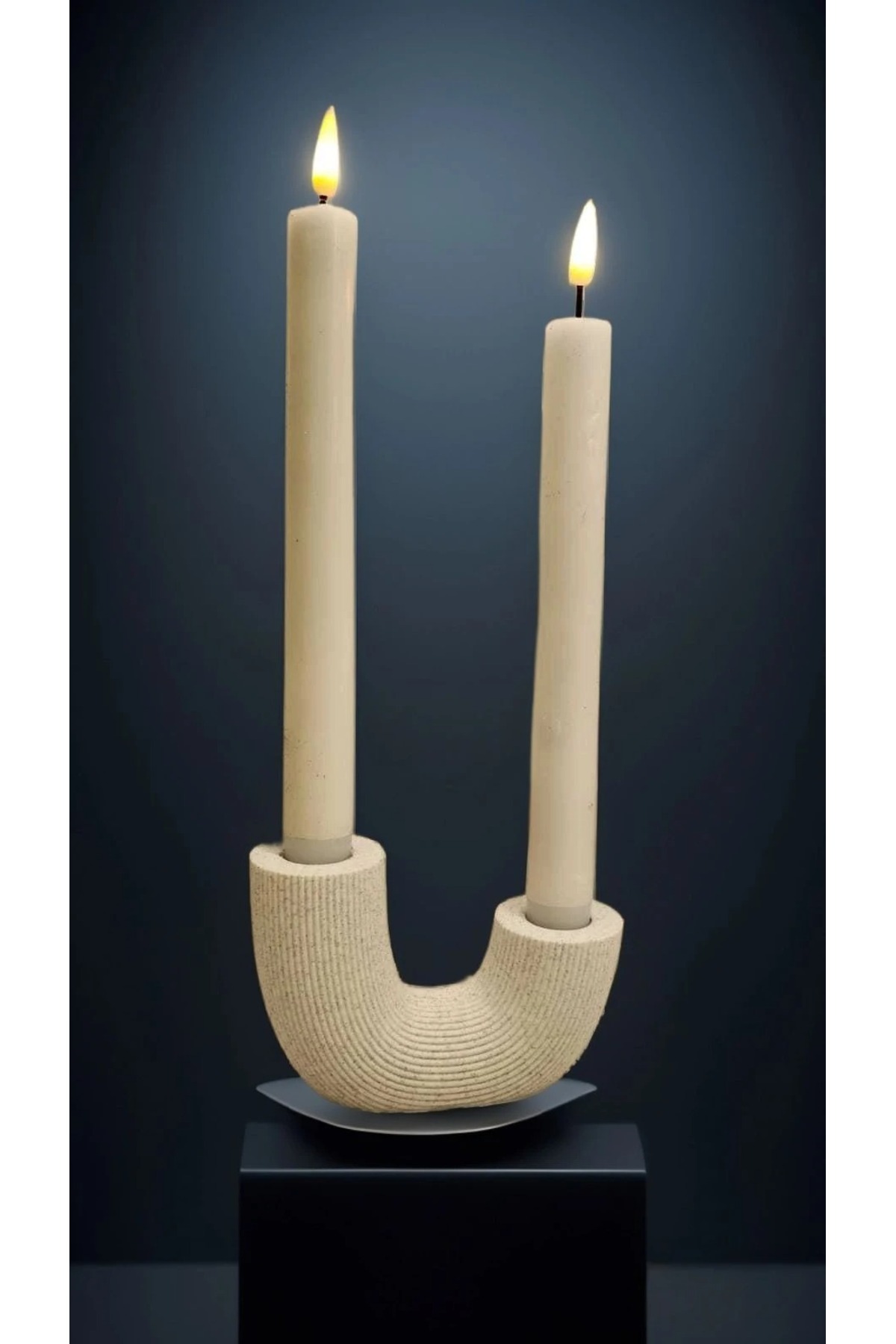 Mermer Desenli Şamdan – 3D Yazıcı ile Üretilmiş Minimalist ve Şık Tasarım